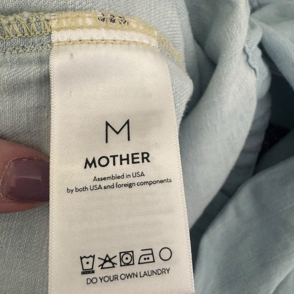 Mother x Anthropologie - Tied Up In Knots Blouse Blue Denim Shirt Sz M - Picture 11 of 11